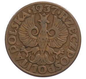 5 грошей 1937 года Польша — Фото №1