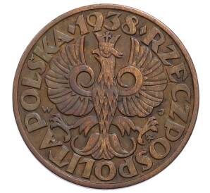 5 грошей 1938 года Польша — Фото №1