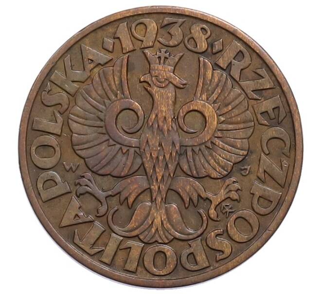 Монета 5 грошей 1938 года Польша (Артикул: K12-74009) — Фото №1