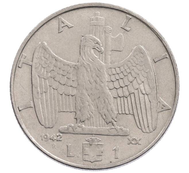Монета 1 лира 1942 года Италия (Артикул: K12-74103) — Фото №1
