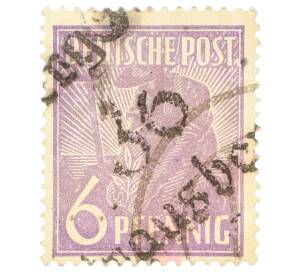 Почтовая марка 6 пфеннигов 1947 года Германия (Тризония)