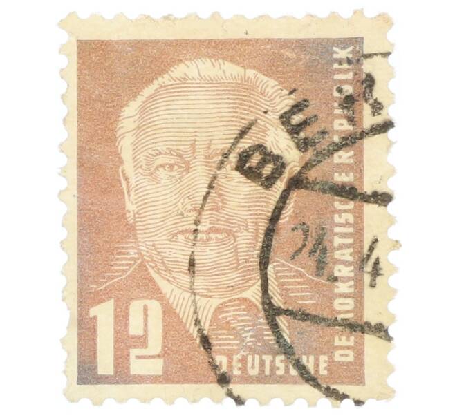 Почтовая марка 12 пфеннигов 1950 года Восточная Германия (ГДР) «Вильгельм Пик» (Артикул: P2-0918) — Фото №1
