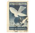 Почтовая марка 1.18 песо 1939 года Аргентина «Фонопост (экспериментальная звуковая почта) — Голубь мира» (Артикул: P2-0930) — Фото №1