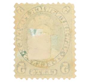 Почтовая марка 5 центов 1860 года Нью-Брансуик «Королева Виктория»