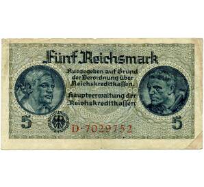 5 рейхсмарок 1940 года Германия (Для оккупированных территорий) — Фото №1
