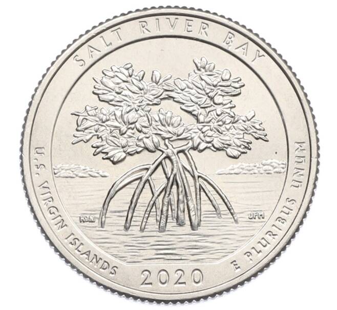 Монета 1/4 доллара (25 центов) 2020 года S США «Национальные парки — №53 Исторический парк и заповедник Бухта Соленой реки» (Артикул: T11-31571) — Фото №1