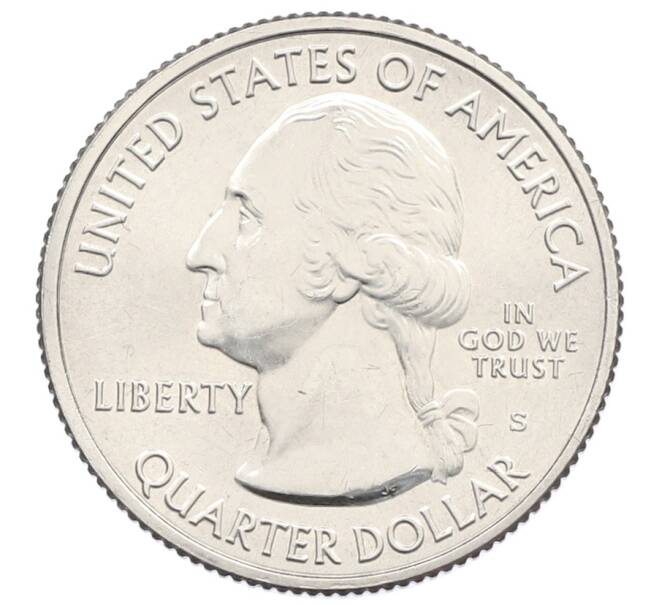 Монета 1/4 доллара (25 центов) 2020 года S США «Национальные парки — №53 Исторический парк и заповедник Бухта Соленой реки» (Артикул: T11-31571) — Фото №2