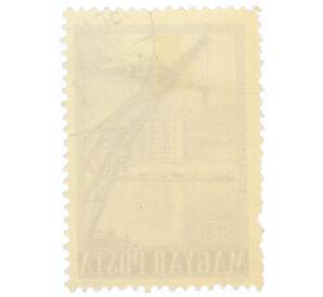 Почтовая марка 30 филлеров 1950 года Венгрия «Современные технологии — Плавучий кран»