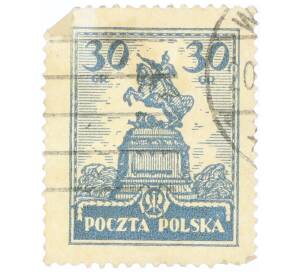 Почтовая марка 30 грошей 1925 года Польша «Статуя Яна III Собеского»
