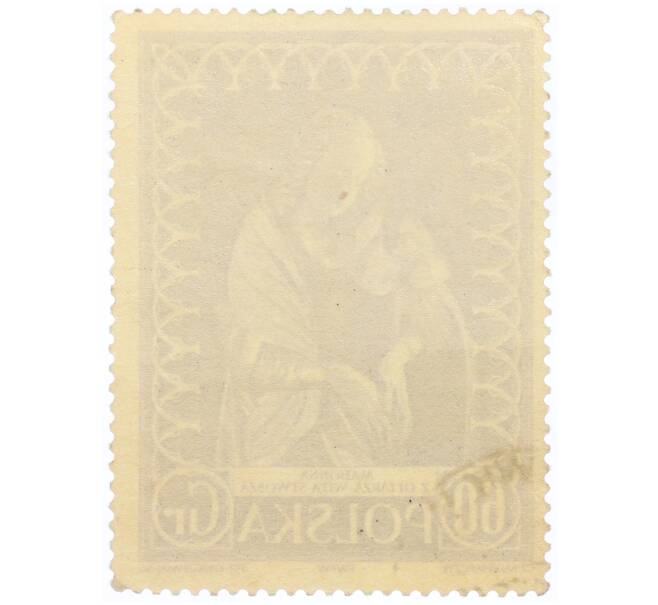 Почтовая марка 60 грошей 1956 года Польша «Вейт Штосс — Мадонна (сцена из готического алтаря в Краковии)» (Артикул: P2-1000) — Фото №2