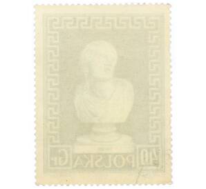 Почтовая марка 40 грошей 1956 года Польша «Скульптура Умирающая Ниоба»