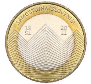 3 евро 2011 года Словения «20 лет независимости Словении» — Фото №1