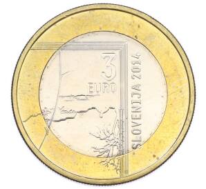 3 евро 2014 года Словения «200 лет со дня рождения Янеша Пухара» — Фото №1