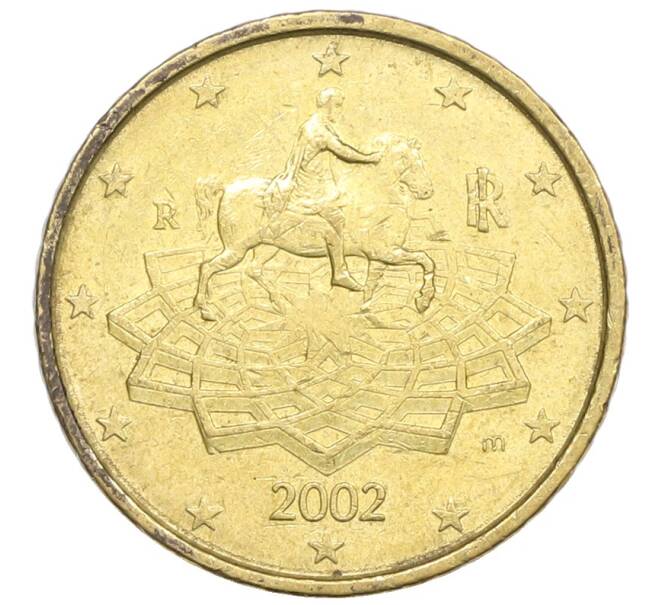Монета 50 евроцентов 2002 года Италия (Артикул: K12-74749) — Фото №1
