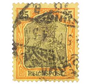 Почтовая марка 25 пфеннигов 1900 года Германия