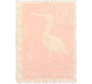 Почтовая марка 20 бани 1957 года Румыния «Обыкновенная колпица (Platalea leucorodia)»