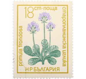 Почтовая марка 18 стотинок 1972 года Болгария «Цветы под защитой - Примула лиственная»