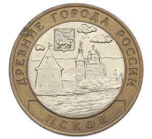 10 рублей 2003 года СПМД «Древние города России — Псков»