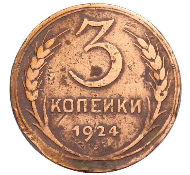 Монета 3 копейки 1924 года (Артикул: T11-32161) — Фото №1