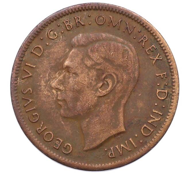 Монета 1/2 пенни 1943 года Австралия (Артикул: T11-32255) — Фото №2