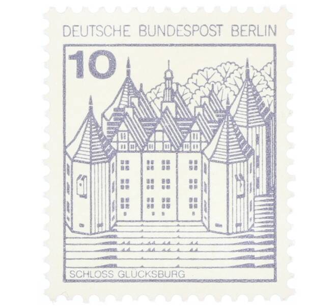 Почтовая марка 10 пфеннигов 1977 года Западная Германия (ФРГ) «Крепости и замки — Замок Глюксбург» (Артикул: K12-74850) — Фото №1
