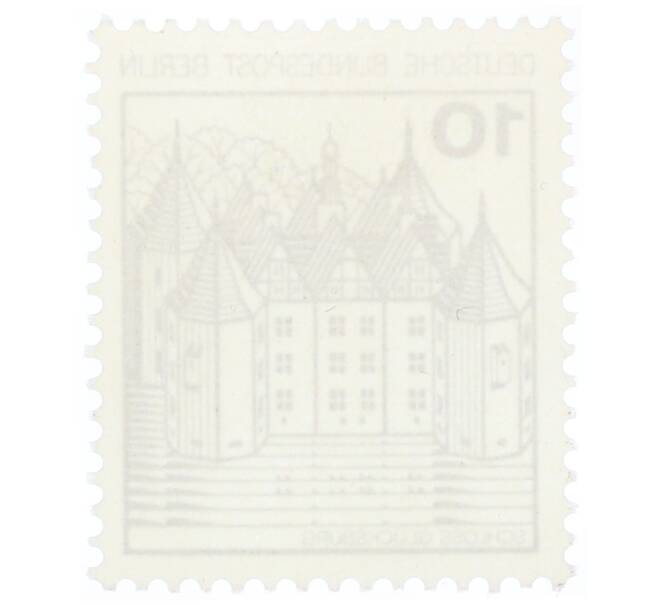 Почтовая марка 10 пфеннигов 1977 года Западная Германия (ФРГ) «Крепости и замки — Замок Глюксбург» (Артикул: K12-74850) — Фото №2