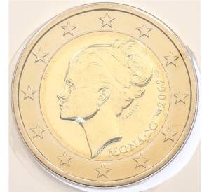 2 евро 2007 года Монако «25 лет со дня смерти Принцессы Монако Грейс Келли» — Фото №1