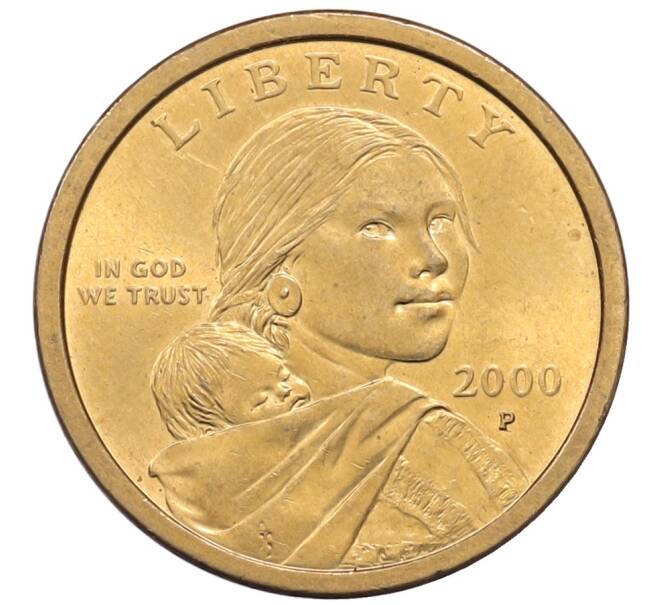 Монета 1 доллар 2002 года P США Сакагавея «Парящий орел» (Артикул: K8-0662) — Фото №1