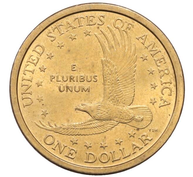 Монета 1 доллар 2002 года P США Сакагавея «Парящий орел» (Артикул: K8-0662) — Фото №2
