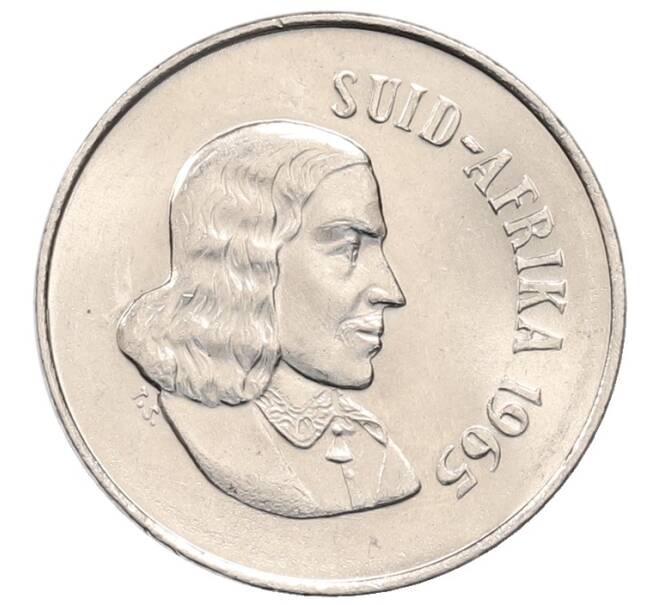 Монета 10 центов 1965 года ЮАР (Артикул: K8-0682) — Фото №2