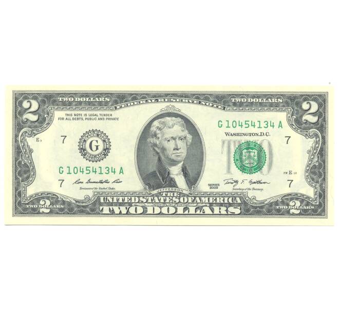 2 доллара 2009 года США (Артикул B2-4991)