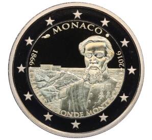 2 евро 2016 года Монако «150 лет основанию Монте-Карло» — Фото №1