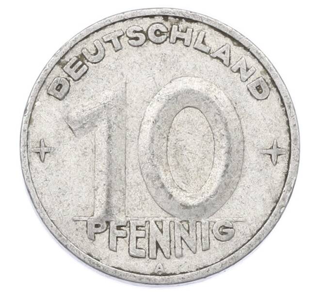 Монета 10 пфеннигов 1950 года A Восточная Германия (ГДР) (Артикул: M2-91688) — Фото №2