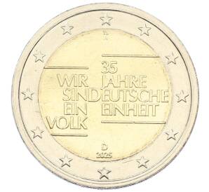 2 евро 2025 года A Германия «35 лет объединению Германии» — Фото №1