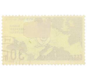 Почтовая марка 30 геллеров 1961 года Чехословакия «Международная выставка в Брно — Эмблема»