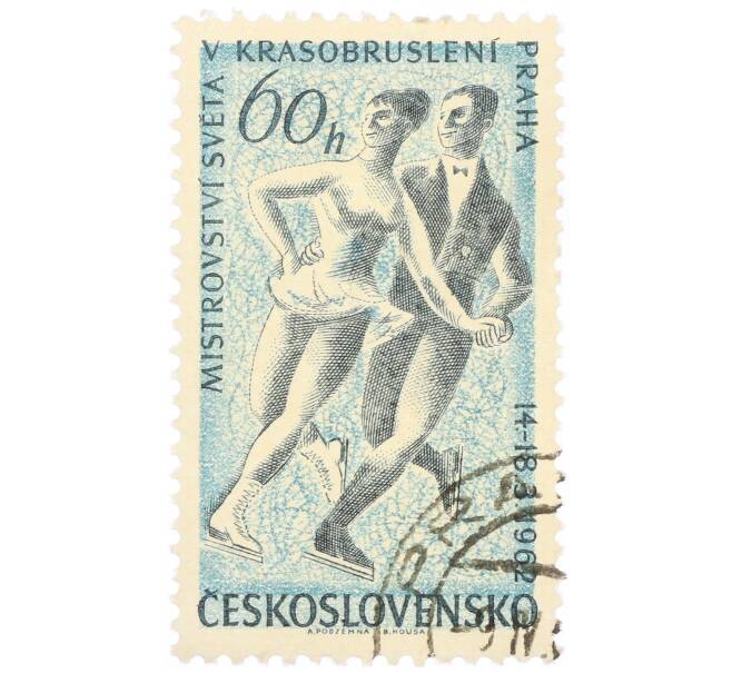 Почтовая марка 60 геллеров 1962 года Чехословакия «Фигурное катание» (Артикул: P2-1061) — Фото №1