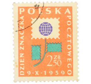 Почтовая марка 2.5 злотых 1959 года Польша «День печати»