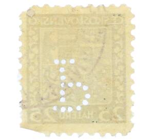 Почтовая марка 25 геллеров 1929 года Чехословакия «Герб»