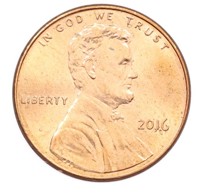 Монета 1 цент 2016 года США (Артикул: T11-33323) — Фото №1