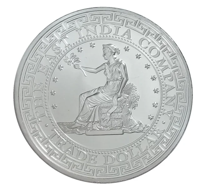 Монета 1 фунт 2018 года Остров Святой Елены — Британский торговый доллар (Артикул M2-33880)