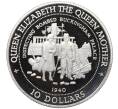 Монета 10 долларов 1994 года Науру «Королева-мать — Осмотр Букингемского дворца после бомбардировки» (Артикул: K12-75283) — Фото №1
