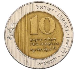10 новых шекелей 1995 года (JE 5755) Израиль — Фото №1
