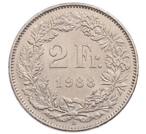 2 франка 1988 года Швейцария — Фото №1