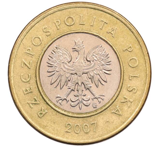 Монета 2 злотых 2007 года Польша (Артикул: T11-33530) — Фото №2