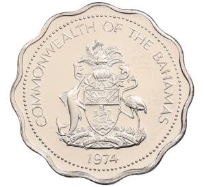 10 центов 1974 года Багамские острова — Фото №2