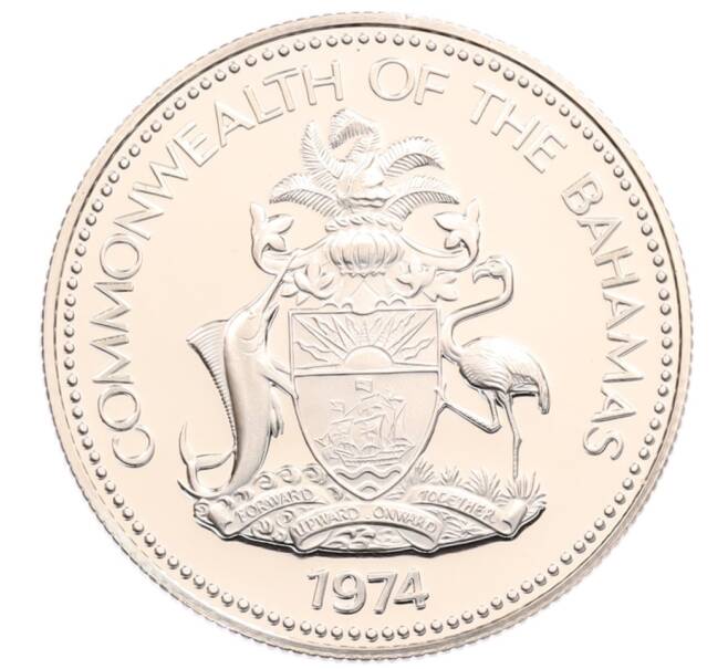 Монета 50 центов 1974 года Багамские острова (Артикул: K10-10645) — Фото №2