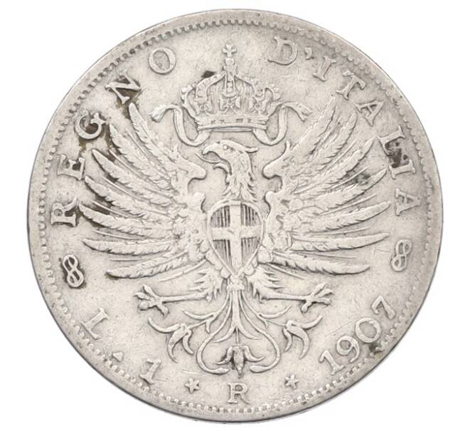 Монета 1 лира 1907 года Италия (Артикул: K10-10779) — Фото №1