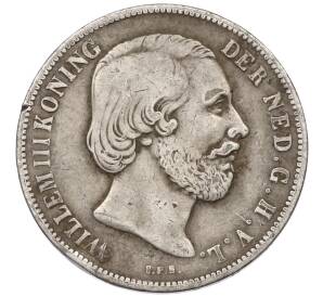 1 гульден 1861 года Нидерланды — Фото №2