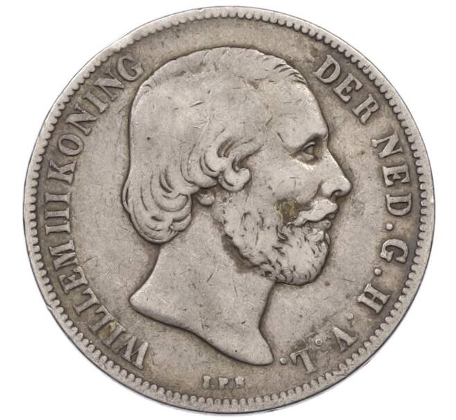 Монета 1 гульден 1865 года Нидерланды (Артикул: K10-10786) — Фото №2