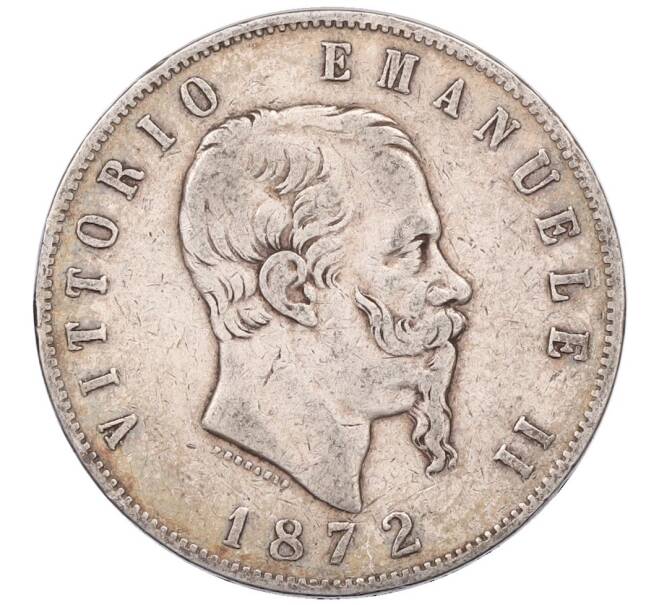 Монета 5 лир 1872 года M Италия (Артикул: K10-10813) — Фото №2